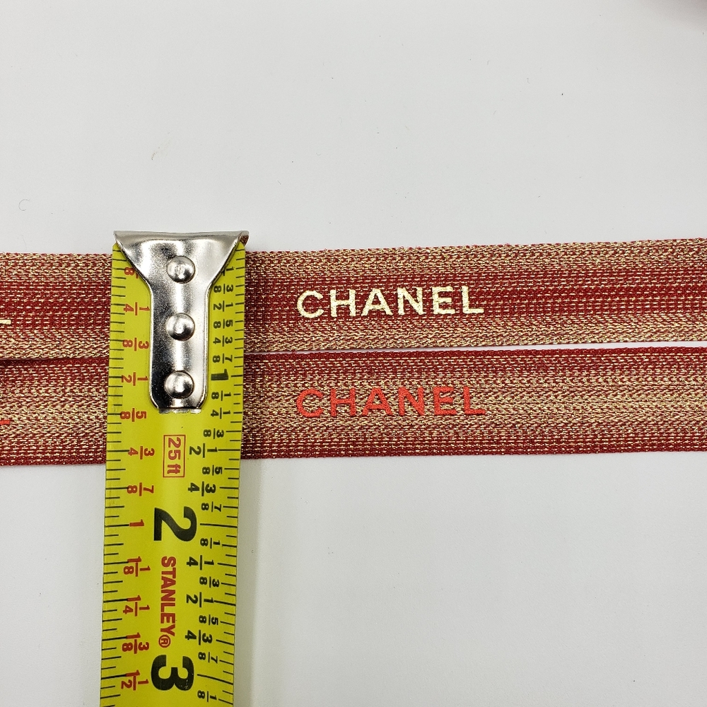 Chanel Red Gold Ribbon 162 inches - Picture 2 of 6